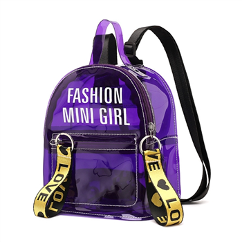 Transparent PVC small backpack
