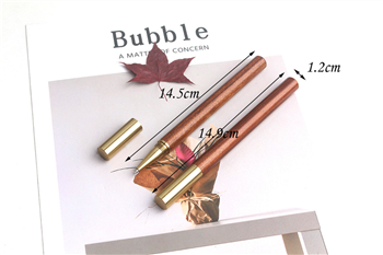 Wood Design Ballpen with Gold Cap