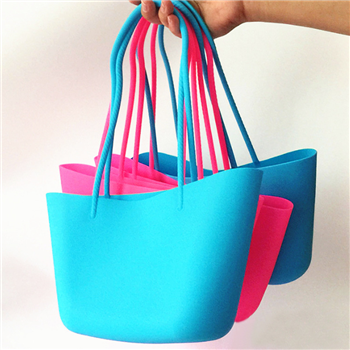Women Candy Color Silicone Tote handbag