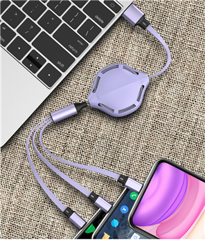 3 in 1 Retractable Charging Cable 