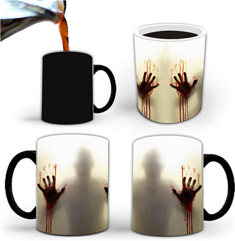 11 OZ Heat Sensitive Color Changing Walking Corpse Horror Coffee Mugs